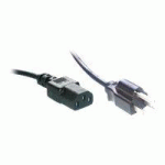 MCL MC903-2M CÂBLE ÉLECTRIQUE NOIR PRISE D