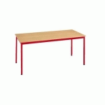 TABLE DE BUREAU MULTI-USAGE ÉCO HÊTRE 140 X 70 CM PIEDS ROUGE
