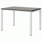 TABLE MALIBU 120X80 T6 SOUDÉ STR GRIS U727/NOIR BLC 9016