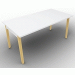 TABLE PIEDS ARCHE 160X80 CM AVEC PLATEAU BLANC - EOL
