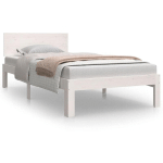 VIDAXL - CADRE DE LIT BLANC BOIS MASSIF 90X190 CM SIMPLE