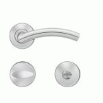 BÉQUILLE DOUBLE SUR ROSACE SLIM STYLE BE400B À CLIPSER EN INOX SATINÉ - CONDAMNATION SANS VOYANT KARCHER DESIGN