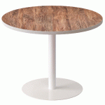 GUÉRIDON BAS EASY OFFICE PIED MÉTAL Ø 80 CM PLATEAU COLORIS DÉCOR BOIS - MANUTAN COLLECTIVITÉS