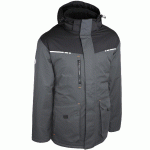 PARKA PALAGA RIPSTOP T S MATELASSÉ GRIS/NOIR - SINGER - PALAGAS
