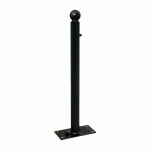 POTELET RABATTABLE SOLIBLOC Ø 76 MM BOULE - NOIR 9005 - PROCITY