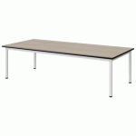 TABLE MALIBU 180X80 T1 4P STRA ACACIA/NOIR BLC 9016