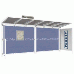 ABRI BUS VENISE 5 M 1 VITRINE 1 BARDAGE LATÉRAL BLANC 9010 - PROCITY