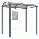 ABRI BUS VOÛTE 2.50 M SANS BARDAGES LATÉRAUX - GRIS PROCITY - PROCITY