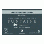 FONTAINE NOIR BLOC COLLÉ 4 CÔTÉS 20F 14X21,6CM 300G GRAIN FIN - NOIR - LOT DE 2