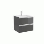 MEUBLE DE SALLE DE BAIN SPIRIT 600 2 TIROIRS MÉTALLIQUES GRIS BRILLANT 598 X 540 X 450 MM - SALGAR 22799