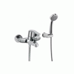 MITIGEUR BAIN DOUCHETTE À MAIN ANTICALCAIRE AVEC SUPPORT ORIENTABLE. FLEXIBLE DOUBLE AGRAFAGE - TRES 06917002