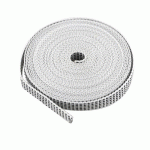 SANGLE 14-15 MM POUR ENROULEUR DE VOLET ROULANT -LONGUEUR 5,5 M - GRIS INTERGES