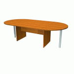 TABLE DE RÉUNION OVALE PIEDS RENFORT MÉTAL FAST - AULNE