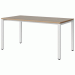 TABLE MALIBU 160X80 T6 SOUDÉ STRA ALAISÉ CHÊNE 1146/BLC 9016 - MANUTAN EXPERT