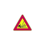 TEMPORARY ROAD SIGNS UNSTABLE MATERIAL FIG. 390