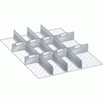 MATÉRIEL DE SUBDIVISION POUR TIROIRS 459X612X150MM - LISTA