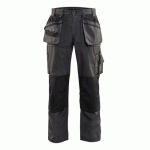 PANTALON DE TRAVAIL ARTISAN ÉTÉ GRIS FONCÉ/NOIR TAILLE 42 - BLAKLADER