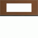 PLAQUE 6M E57 COFFEE LEATHER - APPAREILLAGE MURAL GALLERY HAGER WXP4906