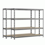 RAYONNAGE MODULO - JEU 2 ÉTAGÈRES RACK - 4 PLATEAUX