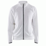 SWEAT ZIPPÉ BLANC/GRIS FONCÉ TAILLE XS - BLAKLADER