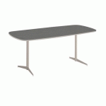 TABLE TAMARIS 190 X 80 PL.PRUNE/SABLE PIET.SABLE/TRANSP.