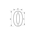 THIRARD - PLAQUE SIGNALÉTIQUE CHIFFRE 8 HAUTEUR 51MM À VISSER