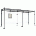 ABRI BUS PROVINCE 5 M SANS BARDAGES LAT. INOX GRIS PROCITY - PROCITY