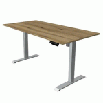 BUREAU RÈGLABLE MOVE1FONCT. MÉMOIRESILVERL160XP80CMCHÊNE - KERKMANN