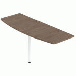 EXTENSION ISIA GALBÉE 160 CM + 1 PIED CHÊNE CLAIR/BLANC - MBA