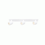 FREELIGHT SPOT POUR PLAFOND RAZZA, BLANC, LONGUEUR 61 CM, 3 LAMPES, MÉTAL