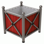 JARDINIÈRE AC/BOIS PROVINCE BOULE 80X80 CM ACAJ/GRIS PROCITY - PROCITY