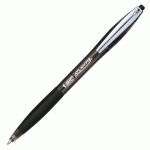 LOT DE 2 - STYLO BILLE BIC ATLANTIS SOFT RÉTRACTABLE POINTE 1 MM - ÉCRITURE FINE NOIRE
