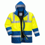 PORTWEST S466 PARKA HV BICOLORE JAUNE/ROYAL - TAILLE XS