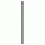 POTELET VITYL TÊTE GORGES MÉTAL HTR 1 M Ø 90 MM - GRIS 9006 - BUTON DESIGN