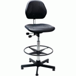 SIÈGE D'ATELIER COMFORT - HAUT - PATIN - ACIER - NOIR - GLOBAL PROFESSIONAL SEATING