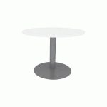 TABLE RONDE - 100 CM BLANC - PIEDS TULIPE - ALU