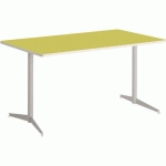 TABLE TAMARIS 160 X 80 PL.VERT ANIS/SABLE PIET.SABLE/TRANSP.