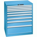 ARMOIRE BLEU CLAIR 870X725X1000 AVEC 9 TIR. 75KG - LISTA