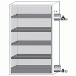 ARMOIRE SÉCURITÉ S-CLASSIC-90 S90.196.120.WDAS GRIS CLAIR