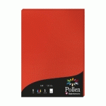 ETUI DE 50 FEUILLES POLLEN 210X297MM 120G/M2 - ROUGE CORAIL - LOT DE 3