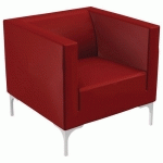 FAUTEUIL ARTE 1 PLACE PIÈTEMENT ALU ENDUIT PVC BORDEAUX - QUADRIFOGLIO