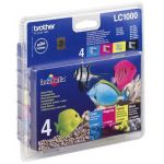 PACK 4 CARTOUCHES ENCRE BROTHER NOIRE ET COULEUR LC1000