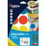 PASTILLE DE COULEUR, DIAMÈTRE: 24 MM, ROND, NOIR - LOT DE 8