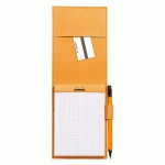 RHODIARAMA PORTE-BLOC AVEC PORTE-CRAYON + BLOC N°12 PETITS CARREAUX 5X5 - ARGENT - LOT DE 3