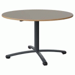 TABLE MALIBU Ø 120 T5 PC STRA ALAISÉ GRIS U727/GRIS 7016