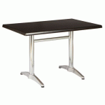 TEXAS TABLE 110X70 ALU/WENGÉ