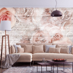 ARTGEIST - PAPIER PEINT ROSE WORK - 150 X 105 CM - ROSE ET BRONZE