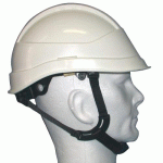 CASQUE KARA MONTEUR AVEC JUGULAIRE 4 POINTS EBT RÉGLABLE - ABS BLANC AUBOUEIX