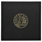 CLASSEUR NUMISMATIQUE + 5 FEUILLES PLASTIQUE - 24,5X25 CM - NOIR