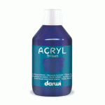 LOT DE 3 - DARWI FLACON DE 250 ML DE PEINTURE ACRYLIQUE UNIVERSELLE BRILLANTE - BLEU OUTREMER